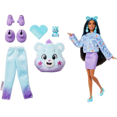 Barbie Cutie Reveal Barbie a starostliví medvedíky séria 2 fialová