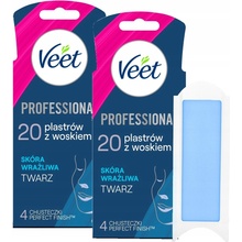 Veet Professional DEPILAČNÍ PÁSKY NA OBLIČEJ s Voskem pro Jemnou Pokožku 40 ks