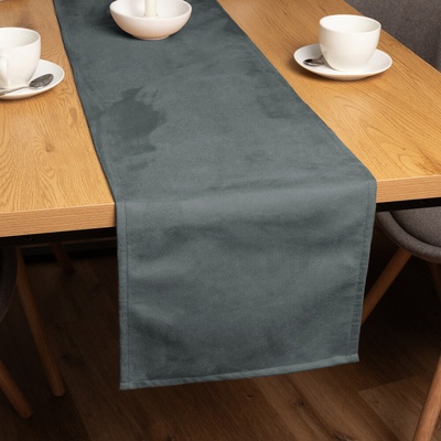 Biante Behúň imitácia brúsenej kože Alcantara ALC-019 Antracitovo sivý 45x160 cm