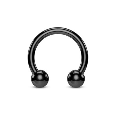 Šperky4U piercing podkova černá PV1001K-120833