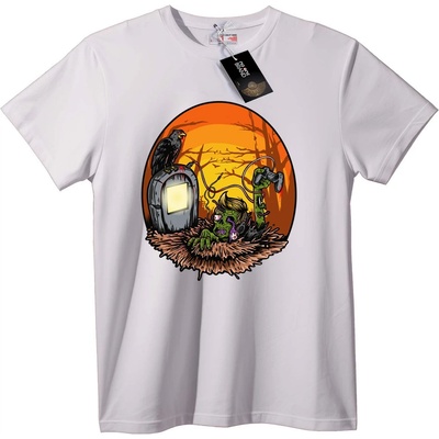 NOONEBRAND Тениска Зомби геймър Хелоуин - 6XL, Black
