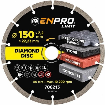 Kotouč diamantový segment Ø 150 x 22.2 mm, ENPRO Limit