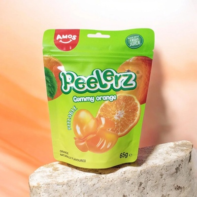 Amos-Peelerz žuvacie cukríky s pomarančovou príchuťou 65 g