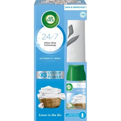 Air Wick Ел. машинка + пълнител 250мл - Linen in the Air (627)