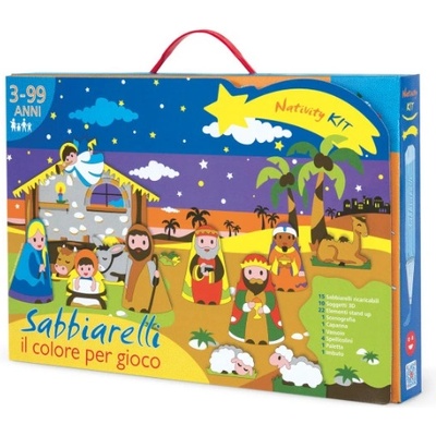 Sabbiarelli®: Голям бокс - Рождество - 15 пясъчни маркера, 1 сцена 70x25x25см 3+ години (SAB-100NK1500)