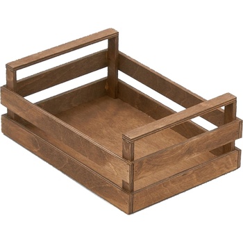 Bisetti Дървен панер тип "Касета" 25x18xh10cm ВЕНГЕ (27103T) (014398)