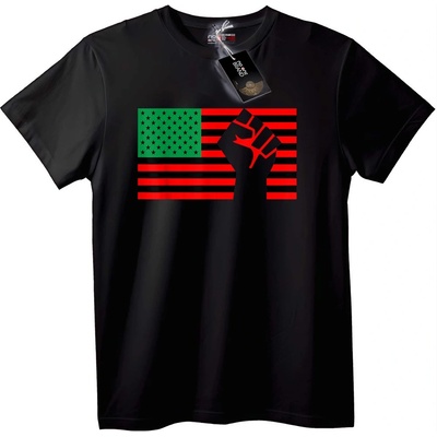 NOONEBRAND Тениска Black Power Flag - XL, White