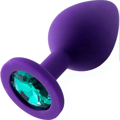 Sensual A35 Anální kolík silikonový s krystalem 7,2 cm fialový – Hledejceny.cz
