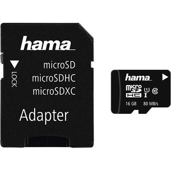 Image 1 of Hama microSDHC 16GB C10/UHS-I 124138