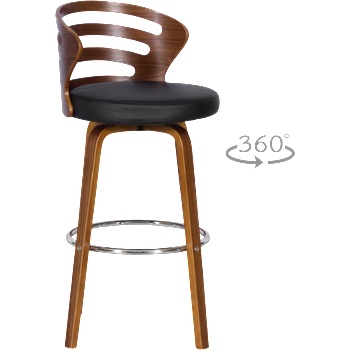 Carmen Бар стол Carmen 4041 - орех - черен (3521130)