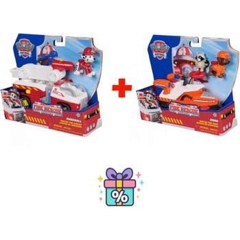 Изгоден комплект: Пес патрул Fire Rescue превозно средство Marshall + Fire Rescue превозно средство Zuma (AS_6072660_6072684)