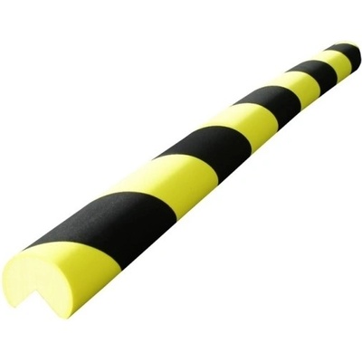 Pěnový ochranný samolepicí rohový profil SoftBumpers, tvar ''kruh'' – 730 × pr.40 mm, žluto-černá