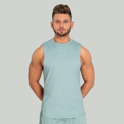 GymBeam STRIX Мъжки топ Essential Cut-Off Tank Top Stone Blue XXL