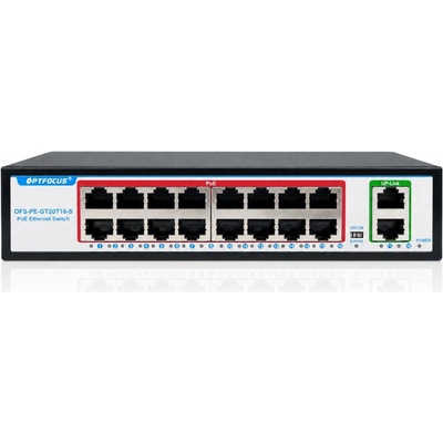 RENEW FORCE Gigabitový PoE switch