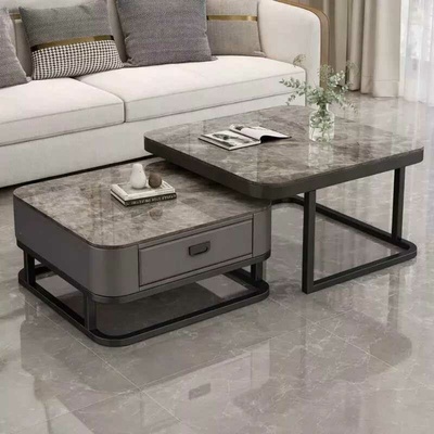 LuxuryForm Design Aragon 70 x 70 / 60 x 60 cm sivý / sivý mramor 2 ks