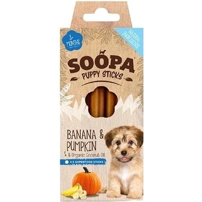Soopa Dentální tyčinky Puppy s banánem a dýní 100 g