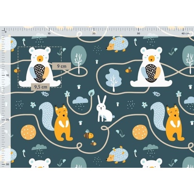 Baby Nellys Rukávnik PREMIUM Forest Animals zelený