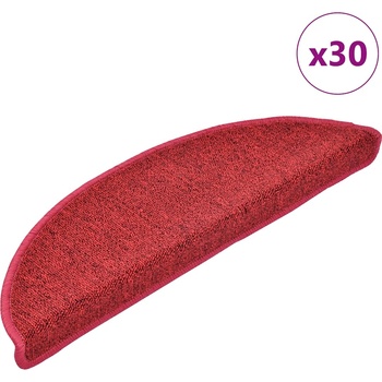 vidaXL Изтривалки за стълби, 30 бр. , 56x17x3 см, бордо, полукръгли (3365738)