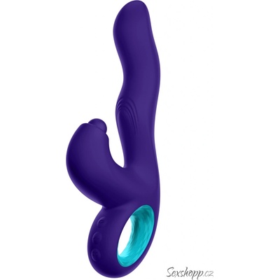 FemmeFunn Vibrační a pulzační s králíčkem Klio Dark Purple