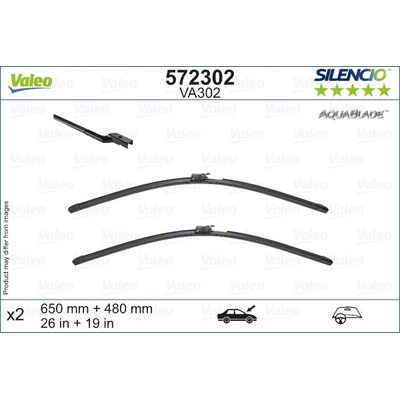 VALEO Sada stěračů SILENCIO AQUABLADE SET 650+480 mm VA 572302