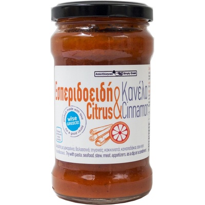 Simply Greek Omáčka z řeckých rajčátek se skořicí a šťávou z citrusů 280 g