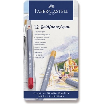 Faber-Castell 114612 Goldfaber Aqua akvarelové plechová krabička 12 ks