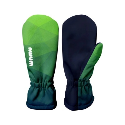 Mozaika dětské softshellové rukavice zelená
