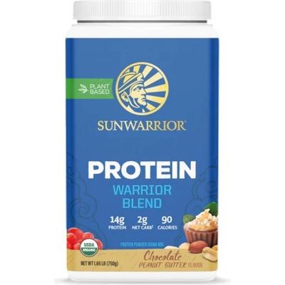 Sunwarrior Protein Warrior Blend | with Pea, Hemp & Goji Berry [750 грама] Шоколад с фъстъчено масло