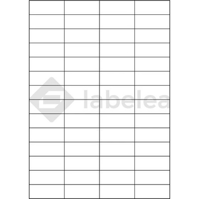 Labelea Samolepiace etikety 52,5x21,2 mm (56 etiket) biele papierové, na hárku A4, pre laserovú a atramentovú tlač, Farba etikiet Biela, Počet hárkov v balení 1000 EPM052021W056J