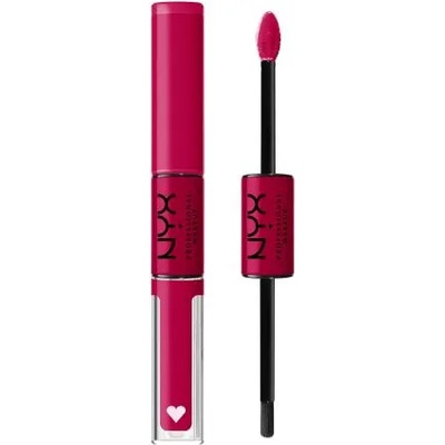 NYX Cosmetics Shine Loud двустепенно червило с висок блясък 3.4 ml нюанс 15 World Shaper