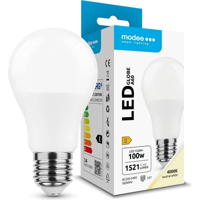 Modee Lighting LED žiarovka E27 13,8W 4000K A60 100W