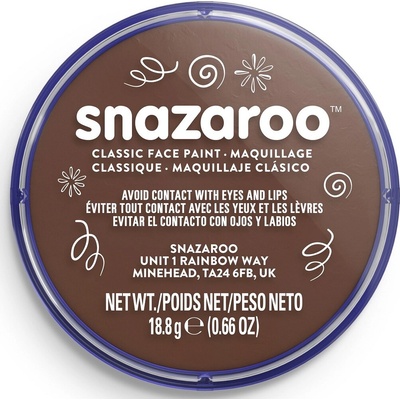 Snazaroo barva na obličej 18 ml hnědá