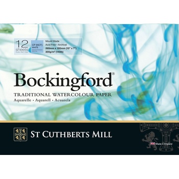 St Cuthberts Mill Bockingford C. P. Скицник 12 26 x 18 cm 300 g White (T47130001011B)