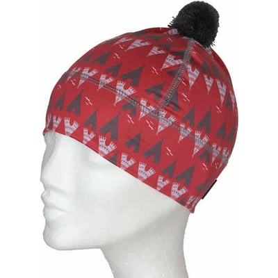 Infit 0395 Bela čepička s bambulí TeePee 2 bordo