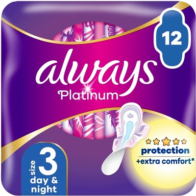Always Platinum Ultra Day & Night hygienické vložky 12 ks