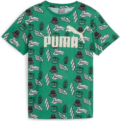 Puma ESS+ MID 90s AOP Tee zelená