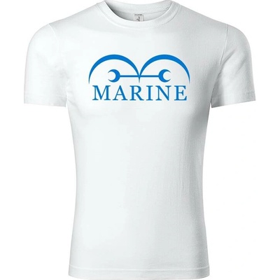 One Piece tričko Marine bílá