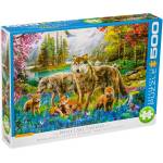 EUROGRAPHICS Пъзел Eurographics от 500 XXL части - Семейство вълци (65005360)