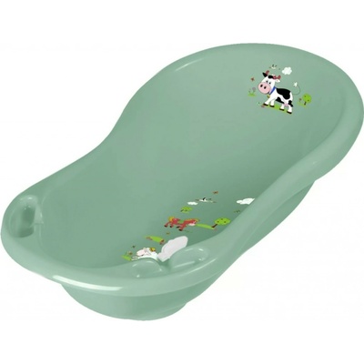 Keeeper Detská vanička Funny Farm s výpustou 84 cm khaki