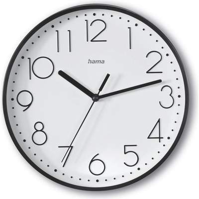 Hama Стенен часовник "Salina", тих Ø 22 cm, черен (185866)