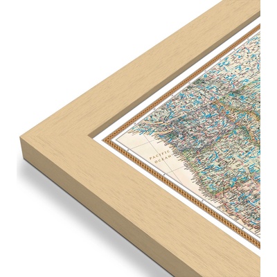 National Geographic USA - nástěnná mapa Executive 112 x 76 cm Varianta: mapa v dřevěném rámu, Provedení: Pegi černý