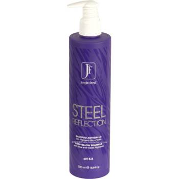 Jungle Fever Шампоан за премахване на жълти тонове Jungle Fever Steel Reflection No Yellow Shampoo 500ml