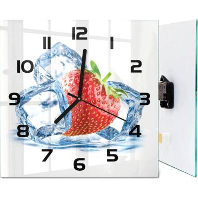 žiadna značka Dekorácia na stenu s motívom jahody so zmrzlinou 30x30 cm