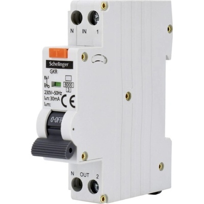 VYPÍNAČ RCBO 1P B 10A 30mA TYP AC SCHELINGER
