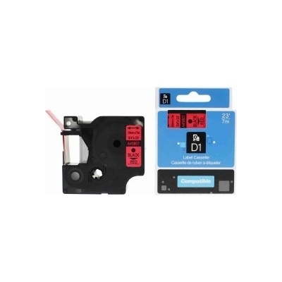Naplnka Kompatibilná páska s Dymo 45807 / S0720870, 19mm x 7m, čierna tlač / červený podklad