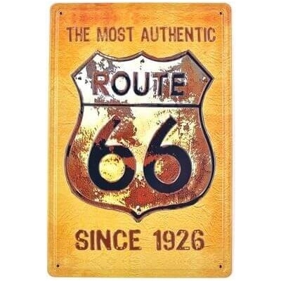 Ceduľa Route 66 - Since 1926 Vintage style 30cm x 20cm Plechová tabuľa
