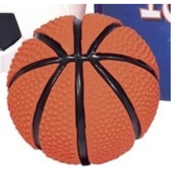 Image 1 of NOBBY Играчка за куче латексова баскетболна топка с пълнеж и пищялка - 6, 5 - 10 см nobby Германия 62364