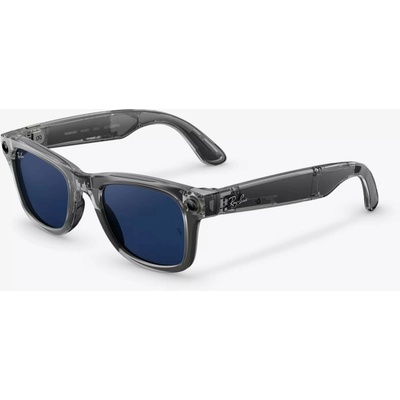 Meta RAY-BAN Meta Wayfarer (Large) Smart Glasses (Gen 2) - Shiny Transparent Grey, Clear to Sapphire Transitions