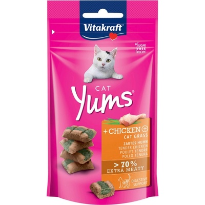 Vitakraft Cat Yums kuracie a mačacia tráva 40 g