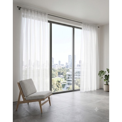 Takoy Hotová záclona 140x250 Voal white-HT-01172 | 140 x 250 cm
